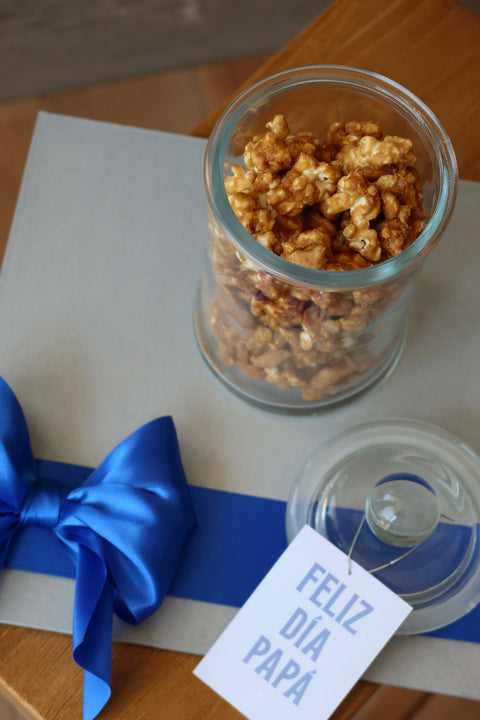 Bombonera con palomitas caramelizadas