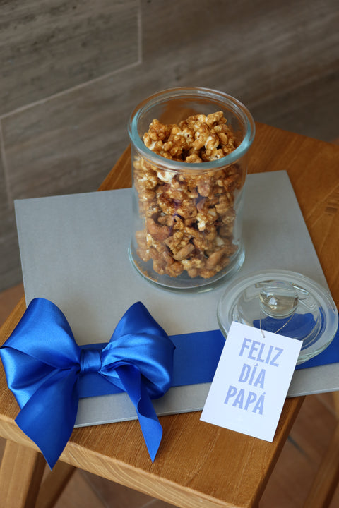 Bombonera con palomitas caramelizadas