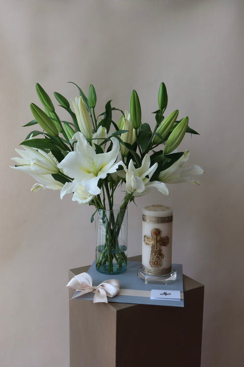 Tabla Cirio con Flor