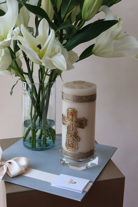 Tabla Cirio con Flor
