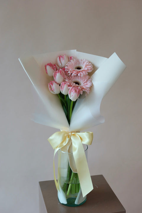 Tulipanes con Gerberas